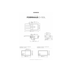 Zlewozmywak Schock FORMHAUS D-150L Moonstone CRISTALITE+